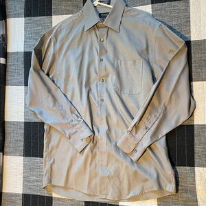 Axcess Men's Gray Striped Dress Shirt